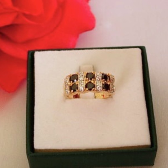 Go For The Dazzle of Cubic Zirconia 18K Yellow Gold-Filled Ring SZ/7 - Picture 3 of 3